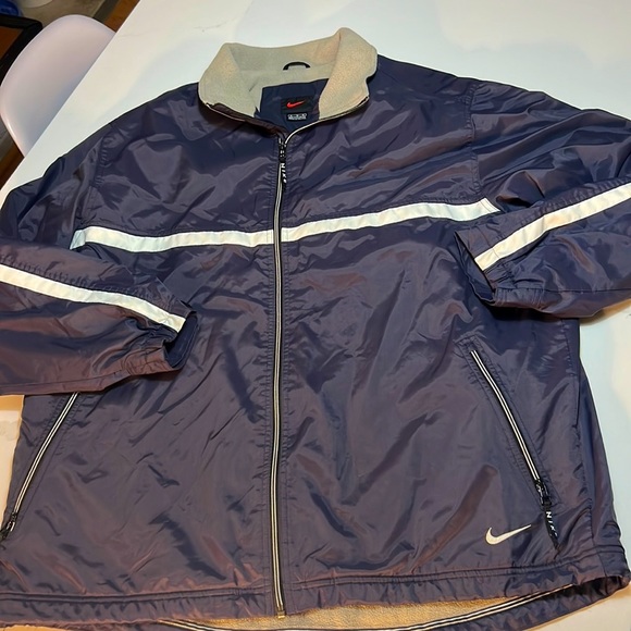 Nike Other - Vintage Nike Light Winter Jacket. Fleece lining. Navy Blue Size  XL